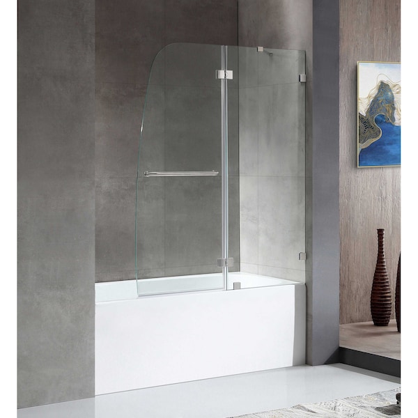 Anzzi Right Drain Tub With 48 x 58 in. tub door in Brushed Nickel, 5 ft. SD1101BN-3260R - main
